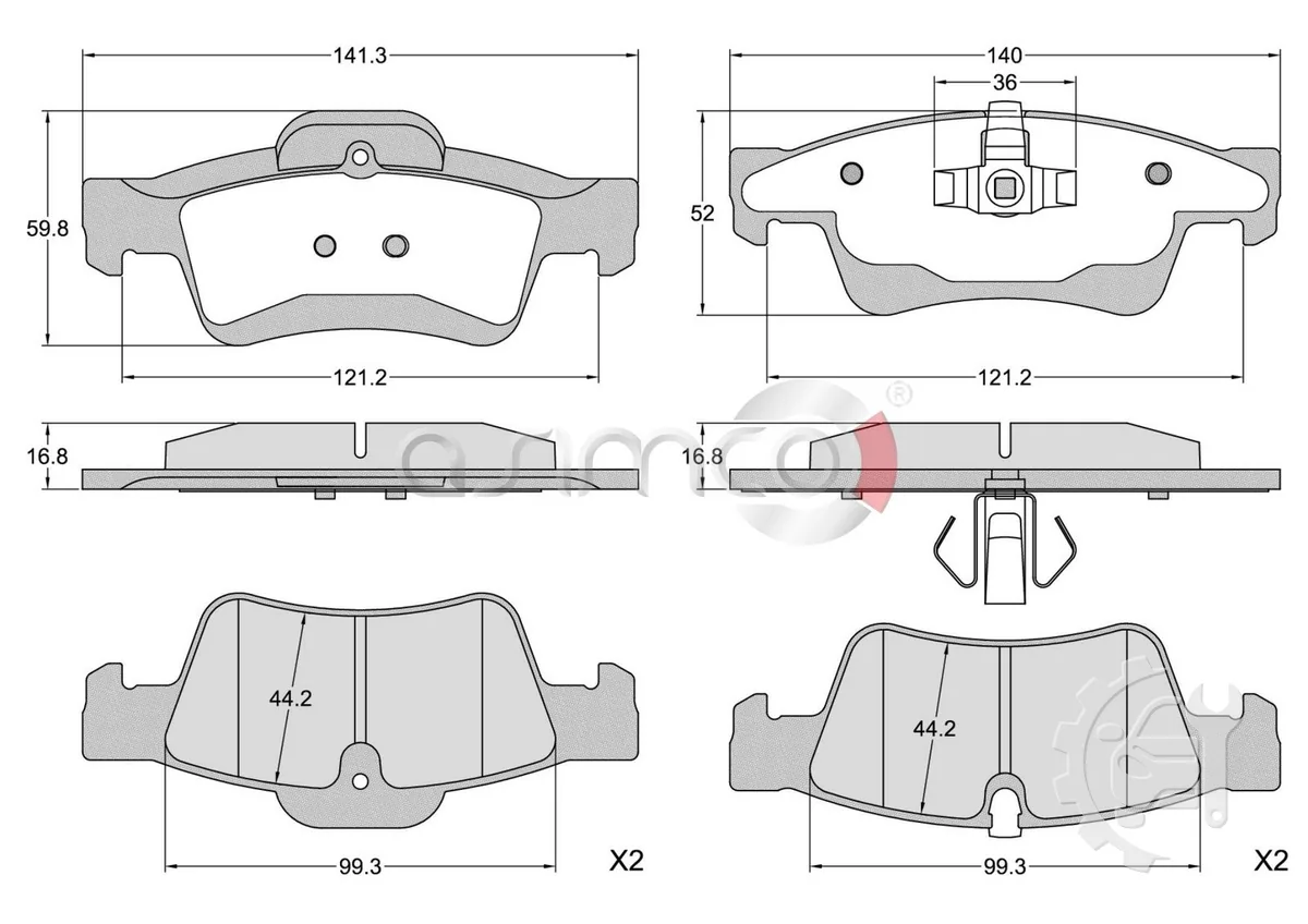Asimco Rear Brake Pads for Mercedes-Benz G-Class (2004–2018)