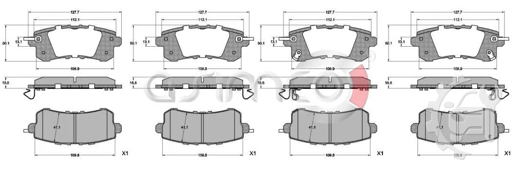 Asimco Rear Brake Pads for Nissan Patrol