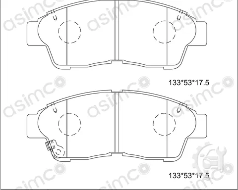Asimco Front Brake Pads for Toyota RAV4