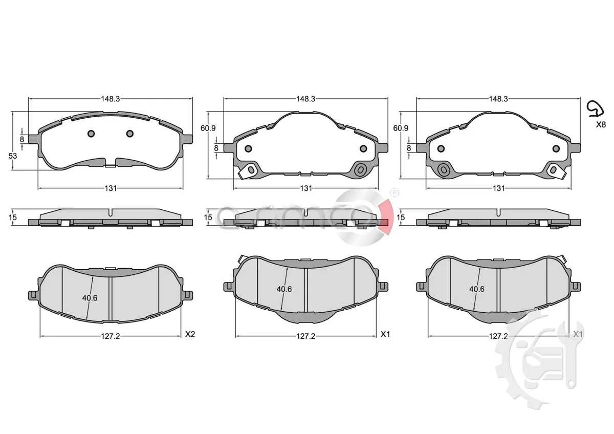 Asimco Rear Brake Pads for Ford Everest