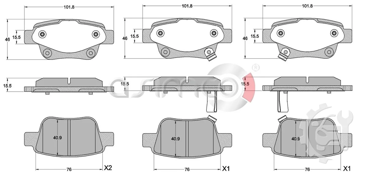 Asimco Rear Brake Pads for Toyota Avensis