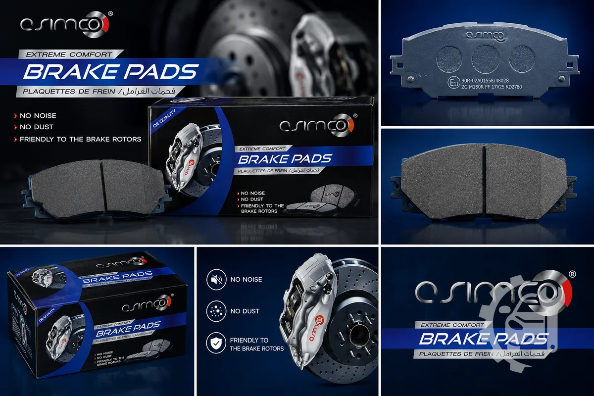 Premio Front Brake Pads, Asimco Brand — image 1