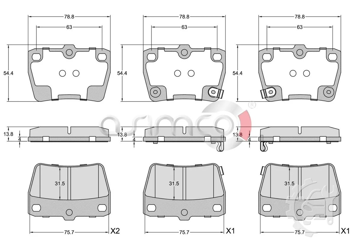 Asimco Rear Brake Pads for Toyota RAV4