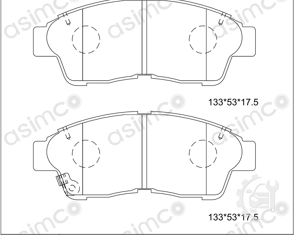 Asimco Front Brake Pads for Toyota RAV4