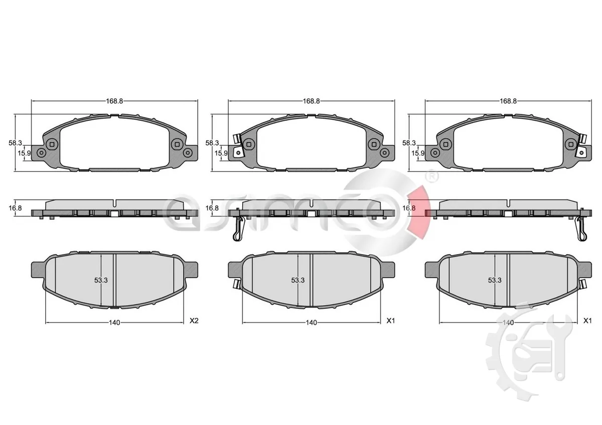 Asimco Front Brake Pads for Nissan Urvan (2000–2012)