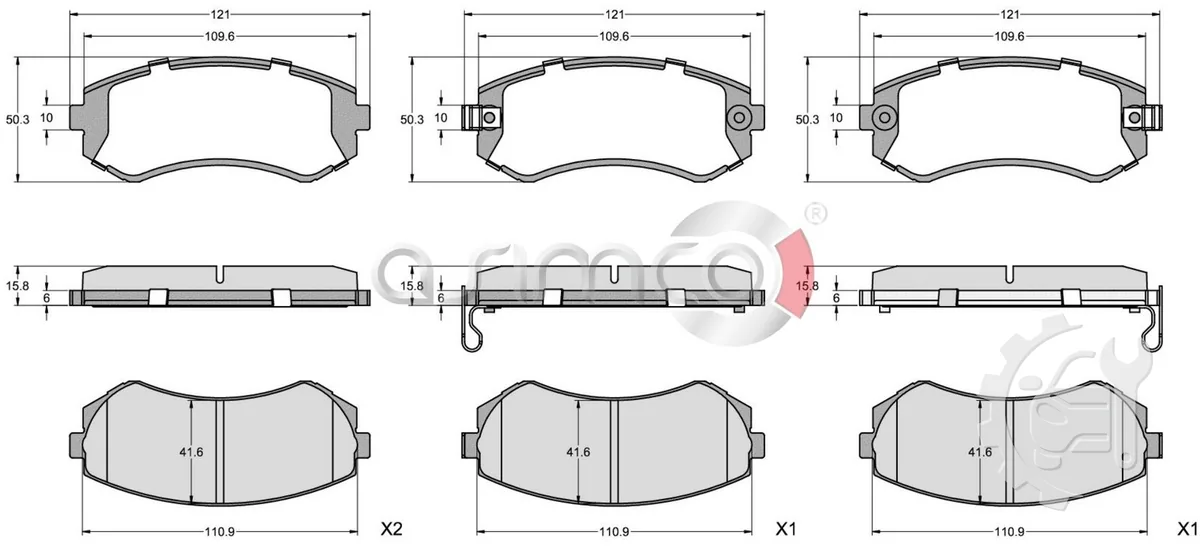 Asimco Rear Brake Pads for Nissan Skyline