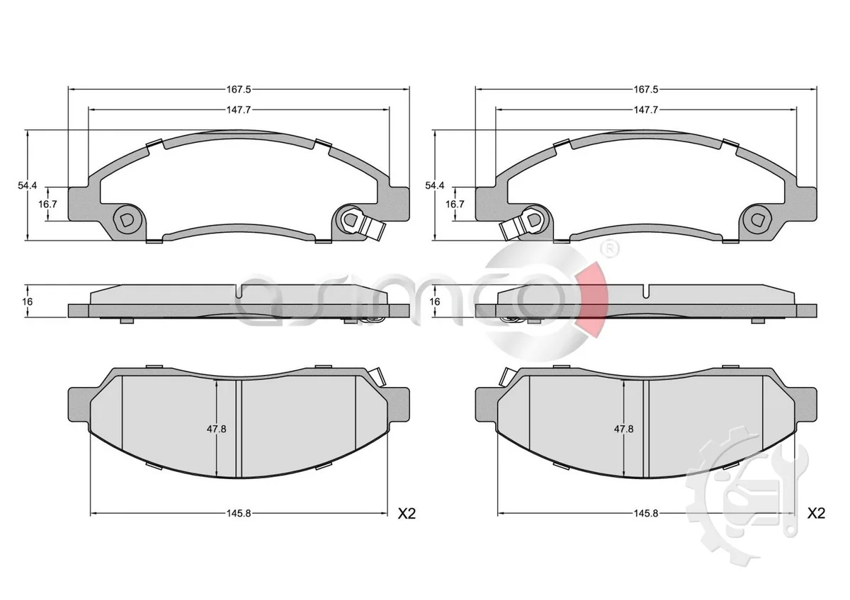 Asimco Front Brake Pads for Great Wall Wingle 5