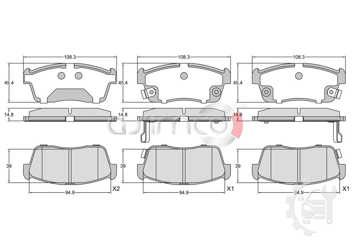 Asimco Front Brake Pads for Suzuki Spacia